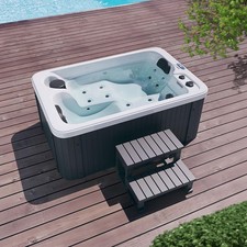 Pärchen Outdoor Whirlpool Hot Tub mit Heizung Ozon LED für 2 Personen Spa Pool
