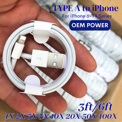 For iPhone Charger Fast Cable USB Lead 6 7 8 XS XR 11 12 13 14 Pro Max Wholesale