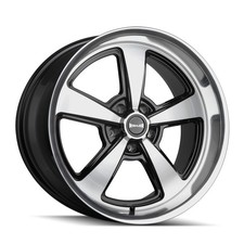 20x8.5 Ridler 652 Gloss Black With Diamond Cut Face Lip Wheel 5x4.75 0mm