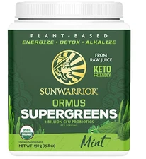 Sunwarrior Vegan Organic Greens Probiotic Powder | 2 Billion CFU Probiotics Orga