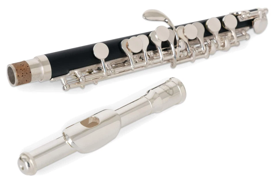 Flauto Piccolo Ottavino in Do Bocchino Alpacca Testata Argentato con Astuccio - Immagine 2 di 4