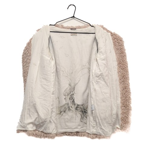 Vintage Cop Copine Opaline Manteau Designer Beige Open Coat Jacket Size L - Picture 5 of 11