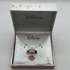 Disney Minnie Mouse Some Days Call For Extra Sparkle Silver Crystal Necklace