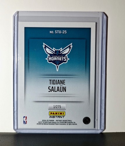Tidjane Salaun 2024-25 Panini NBA Studio #25 Rookie Card Charlotte Hornets 1/275 - Picture 2 of 2