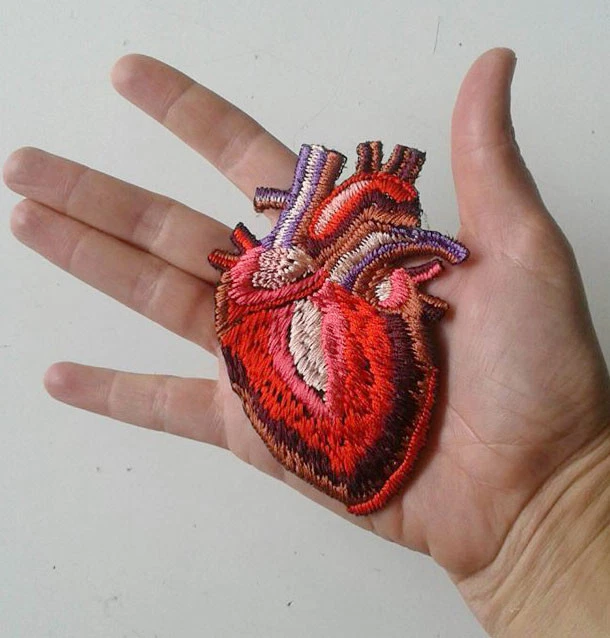 Anatomical Heart Handmade Embroidered Patch - Image 2 of 4