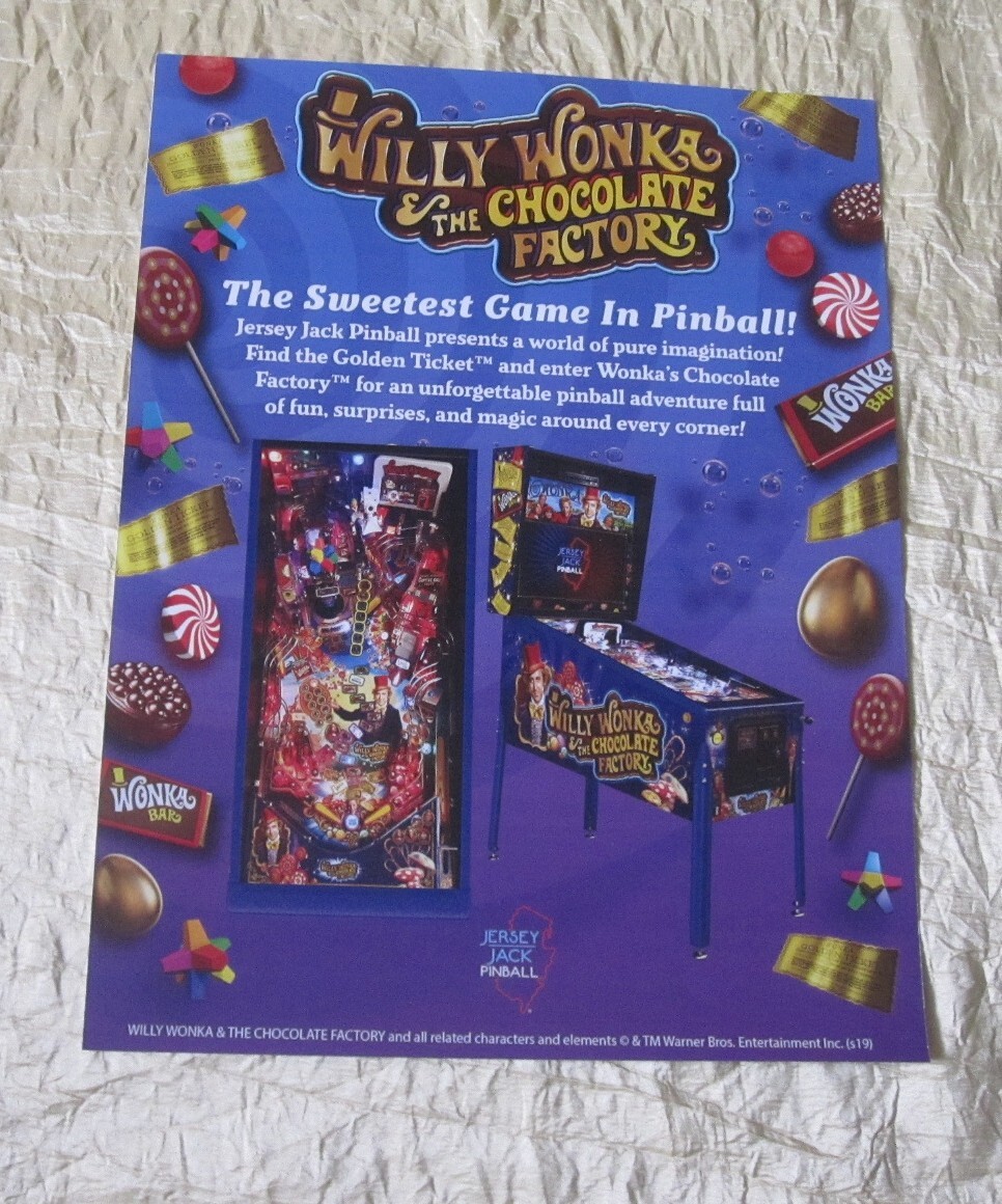 2019 JERSEY JACK WILLY WONKA PINBALL FLYER eBay