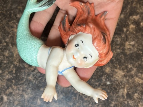 Vintage 1950er Napco Norcrest Keramik Meerjungfrau Wandrelief Figur 3er Set P-300 - Bild 19 von 19