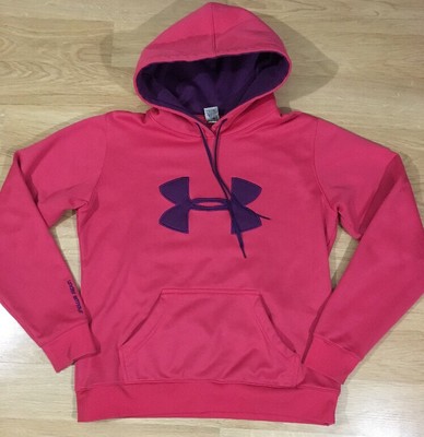 under armour hoodie women pink