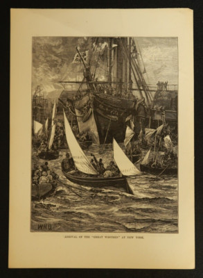Paper Exert Arrival of The Great Western at New York Illustration