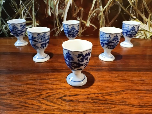 HUTSCHENREUTHER Maria Theresia ZWIEBELMUSTER - 6 Eierbecher auf Fuss - Bild 2 von 4