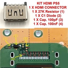 ✅  KIT RIPARAZIONE  SONY PS5 HDMI USCITA VIDEO CONNETTORE + COMPONENTI SMD  ✅