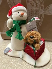 2024 Hallmark Tabletop Plush Sing Along - Wrapped In Joy Snowman Singing Motion