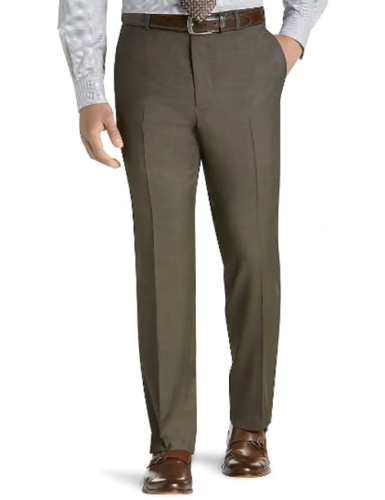 JOS A. BANK Chino Pants Casual VIP Men's Size 36 x 32 Olive -$89.50 Retail -NEW - Afbeelding 1 van 12