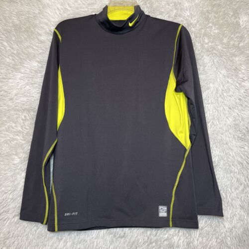 Nike Pro Combat Shirt Men’s Large Gray Long Sleeve Dri Fit Athletic Gym Sports - Picture 1 of 11
