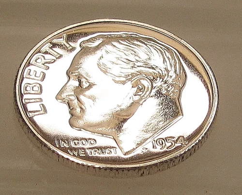 1954 Gem  Proof  "EYE CANDY" Dime 90% Silver Blazing Luster  # 202 ~ 12