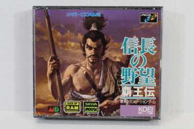 Nobunaga no Yabou Haouden CIB W/ Map Reg Card SEGA Mega Drive CD Japan US Seller