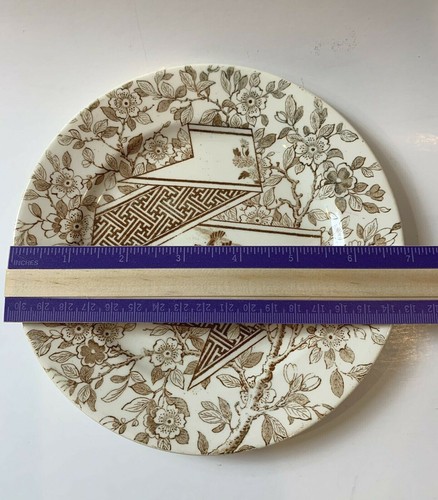 -Piccolo piatto vintage floreale con marchio stampa pollo sul retro usato.- - Foto 3 di 12