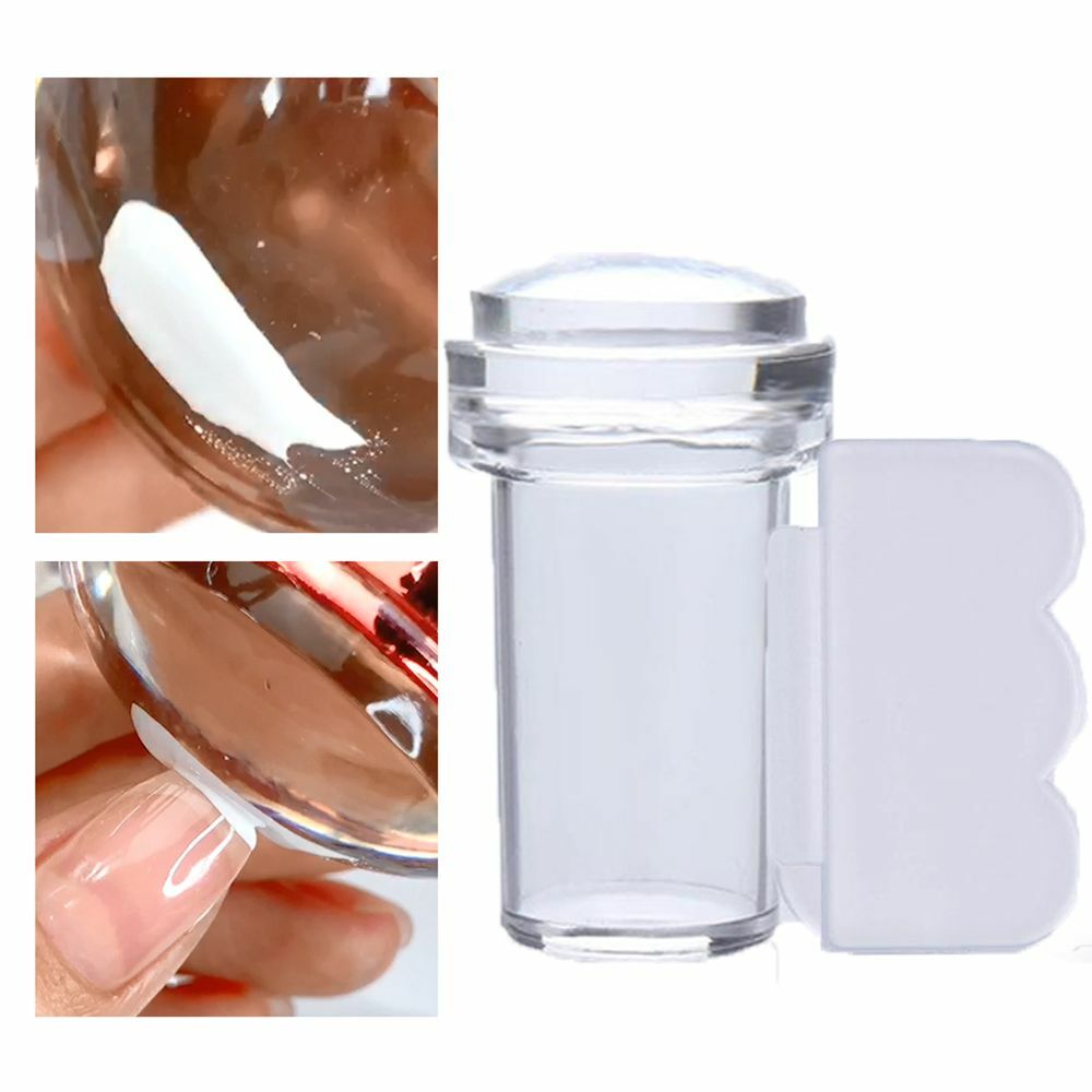 Mold for French Tips Silicone Nail Stamper Scraper Set Jelly Transparent