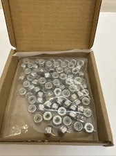 8# 32 Stainless Steel Nylon Insert Hex Lock Nuts Nylock Qty 100