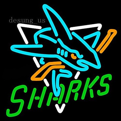 New San Jose Sharks Beer Lamp Artwork Neon Sign 24"x20" | eBay
