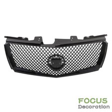 For Cadillac Cts 2008-13 Front Bumper Upper Grille Mesh Style Gloss Black Grill