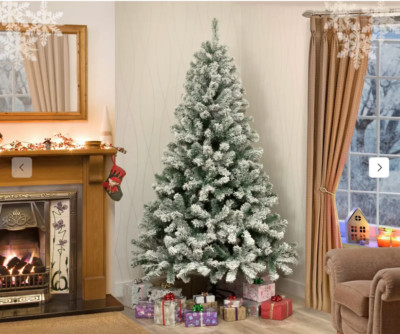 Premium hochwertiger Colorado Fichte Weihnachtsbaum Schnee beflockt - 8ft/240cm