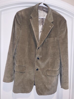 Macys Club Room Men’s 100 Cotton Corduroy Button Up LINED JACKET SZ L 