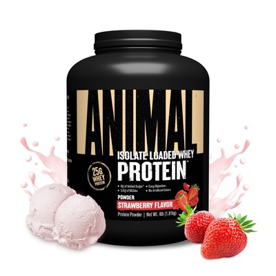 Whey Isolate Protein Powder 25g Protein, Great Taste, Low Sugar Strawberry 4 lbs