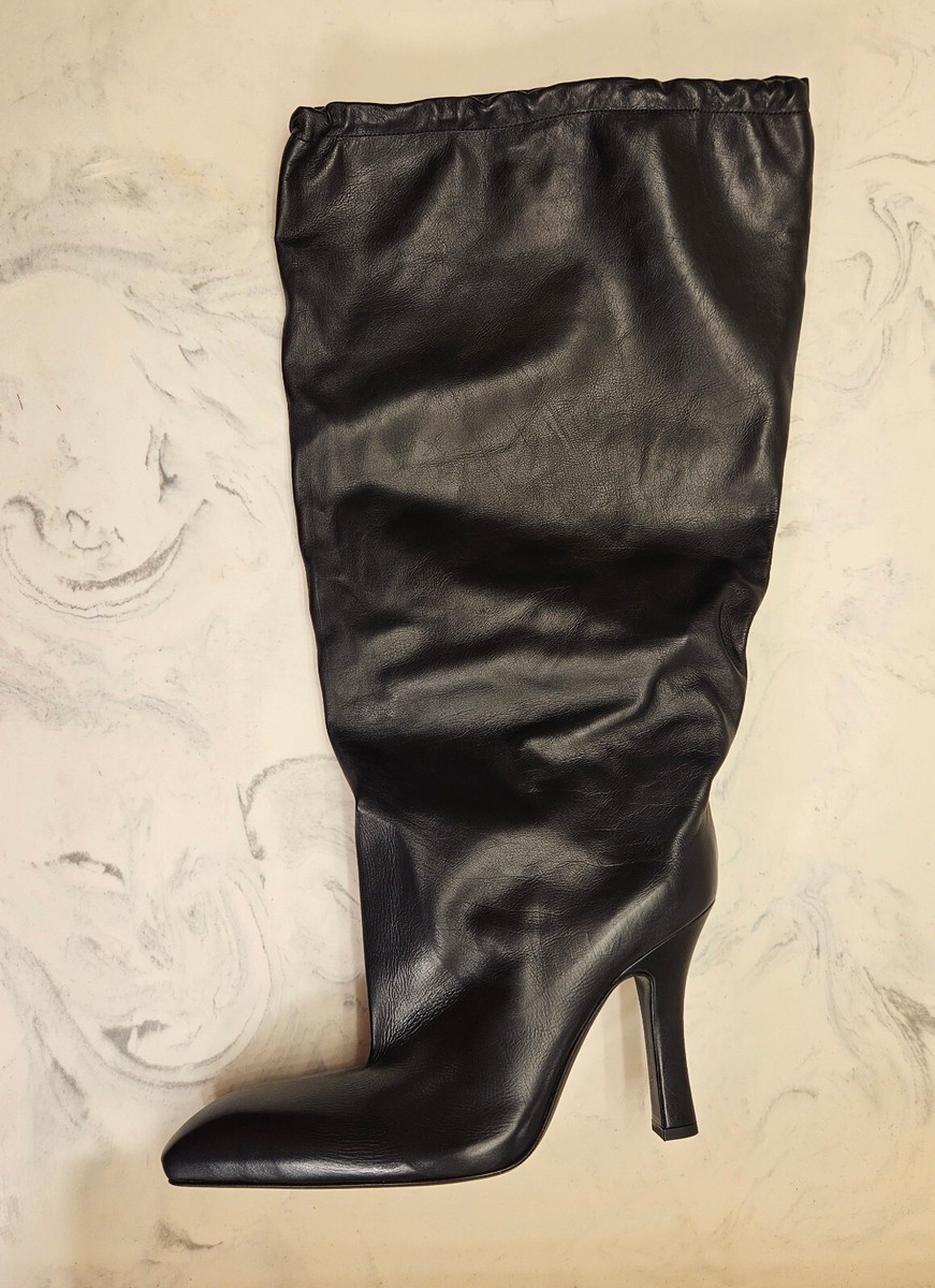 New! Balenciaga 'Falcon' Knee High Boots Black Womens 8 US