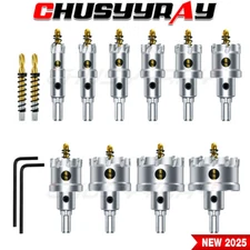 12X Hole Saw Tooth Kit HSS Steel Drill Bit Set Cutter Tool For Metal Wood Alloy