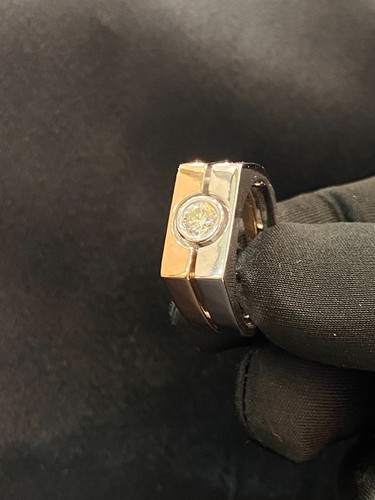 Classy 1/2 Karat F/VS1 Runder Brillant Diamant Herren Solitär-Bandring 14K Gold - Bild 12 von 18