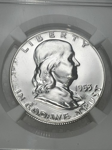 Medio dólar Franklin 1953 PF67 certificado NGC - Imagen 4 de 4