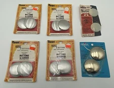 Vintage Buttons to Cover Lot Prym Maxant 6 Packs