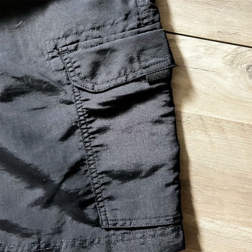 Lands' End Men's Black Cargo Shorts M Adjustable Drawstring Waist Gorpcore - Picture 6 of 10