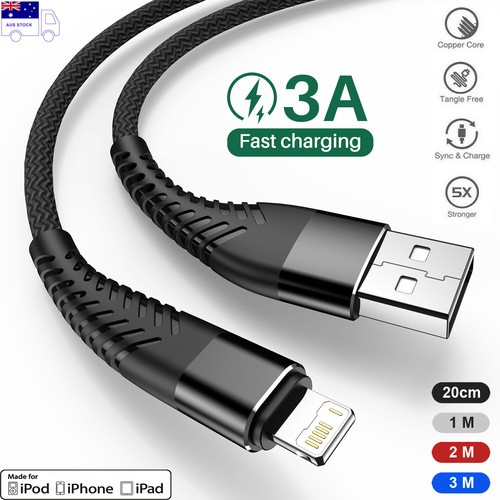 Câble chargeur de données de voiture à charge rapide USB 3A pour iPad iPhone 11 12 13 14 Pro Max - Photo 11 sur 14