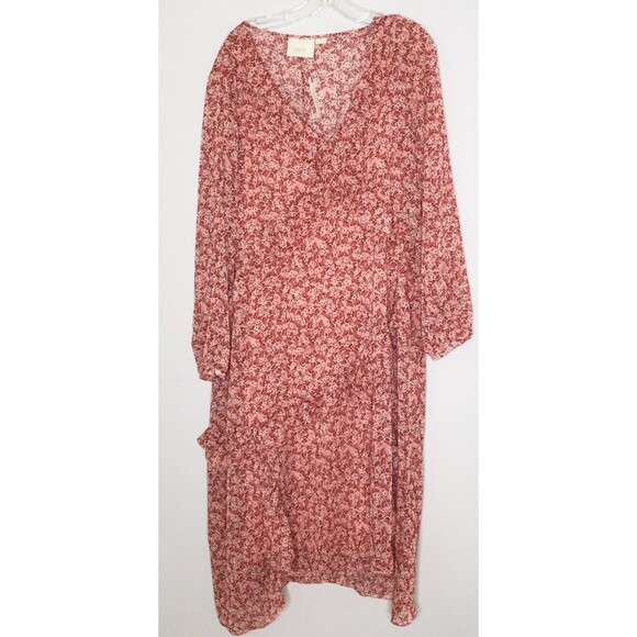 $160 Anthropologie Sirena Ruffled Tunic size S new nwt pink