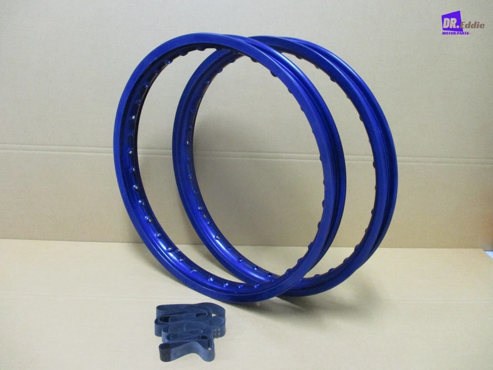 HONDA XL100S 1981-1985 FRONT & REAR ALUMINIUM BLUE WHEEL RIM SET **BI6310** Foto 4 de 4