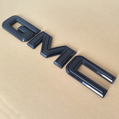 OEM Rear GMC Emblem Badge for 2019-2025 Sierra 1500 2021-25 Canyon Black - Picture 9 of 9