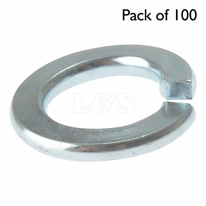 Metric Spring Washers, Zinc Plated, I.D. 14 mm - Pack of 100