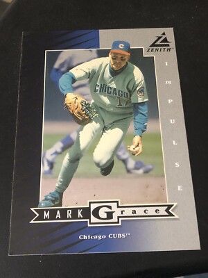 1998 Pinnacle Zenith Silver Impulse 5x7 Mark Grace #Z32