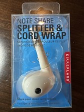 Sdoppiatore per cuffie e avvolgicavo. Bianco NOS