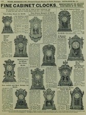 Fine Cabinet Clocks Department Sears Roebuck Vintage Advertisement Catalog Page