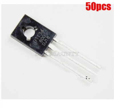 50Pcs 600V 4A TO-126 BT134-600E BT134-600 Triacs Thyristor New Ic bu