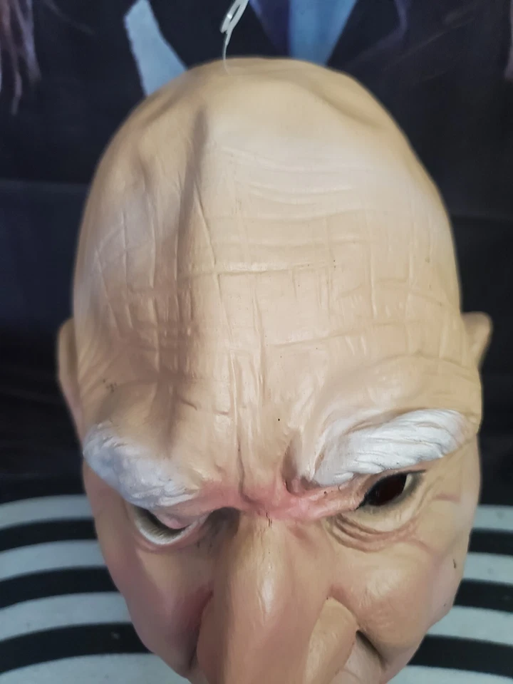 Vintage 1992  Cesar Vinyl BALDY old Man  Halloween Mask With Tag New Bald Old  - Image 4 of 4