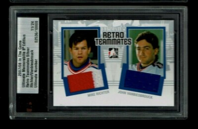 2007/08 ITG Ultimate Mem Retro Teammates SILVER Vanbiesbrouck/Richter /24 NYR