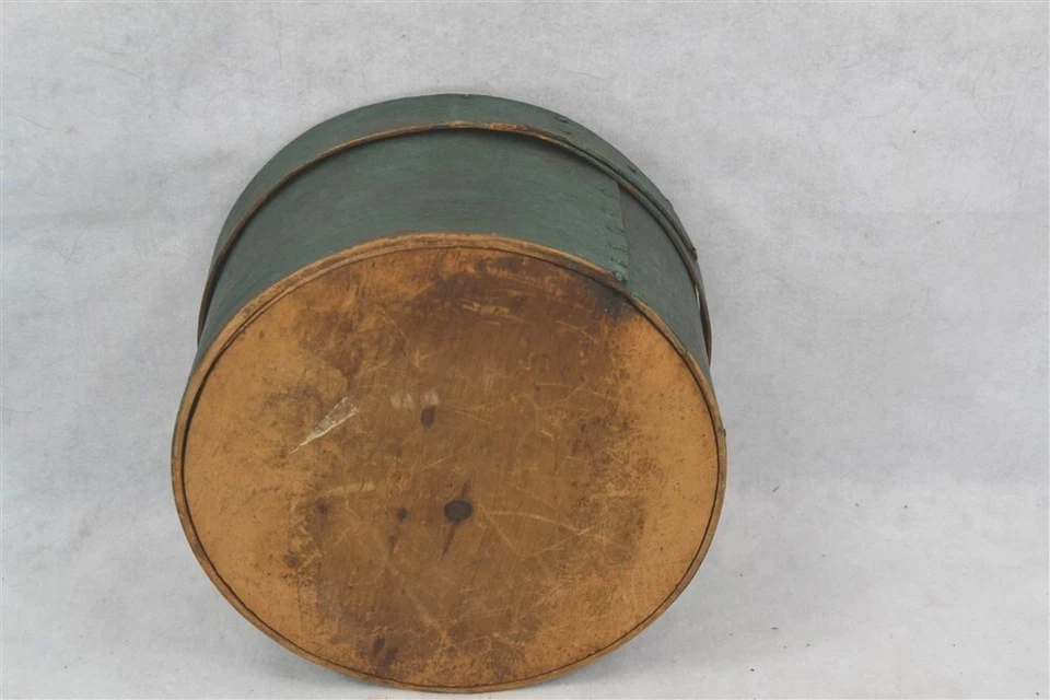 caja despensa antigua pintura verde azulado 9,5x5,25 original 19 1800 Foto 4 de 4