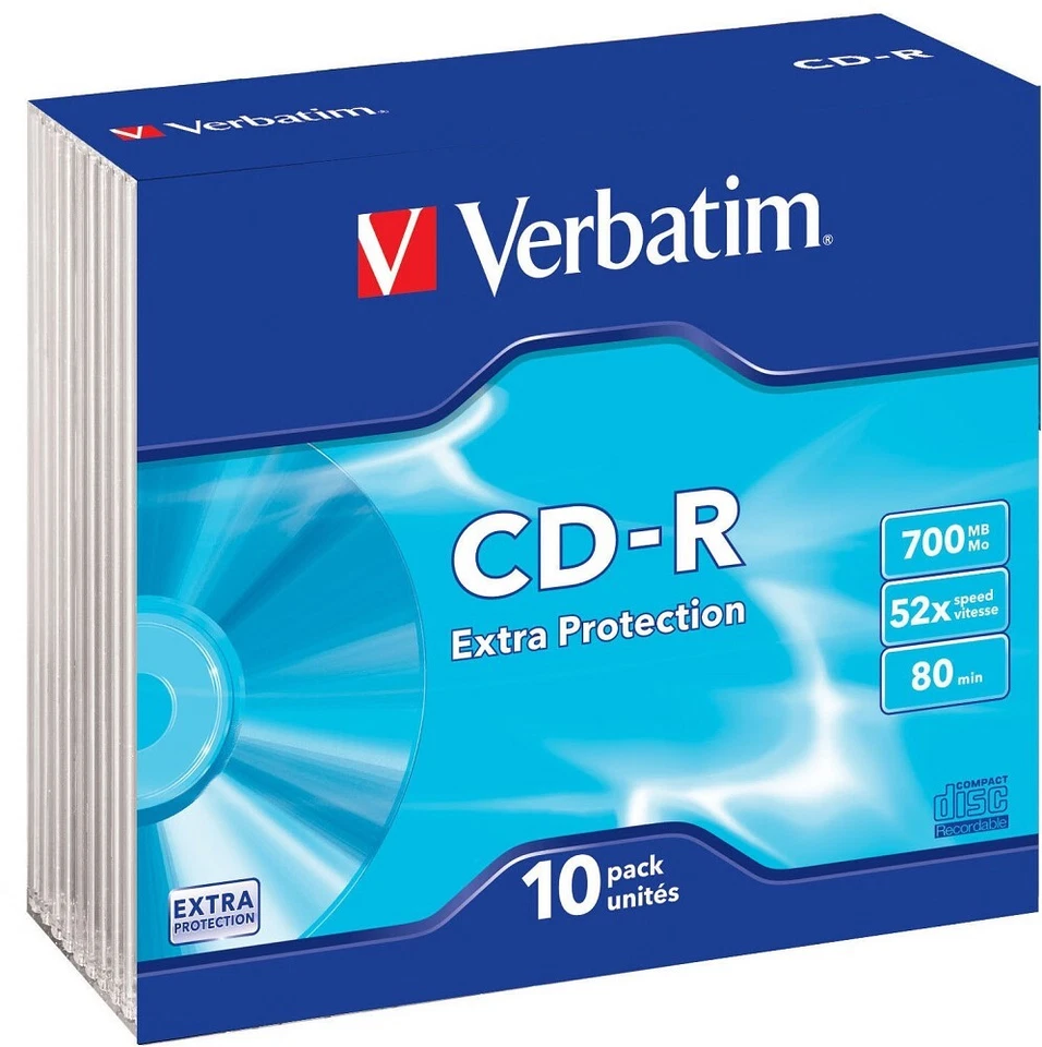 Verbatim CD-R/CD-RW CD-R 80 52X Extra 10er SC 10 Stück