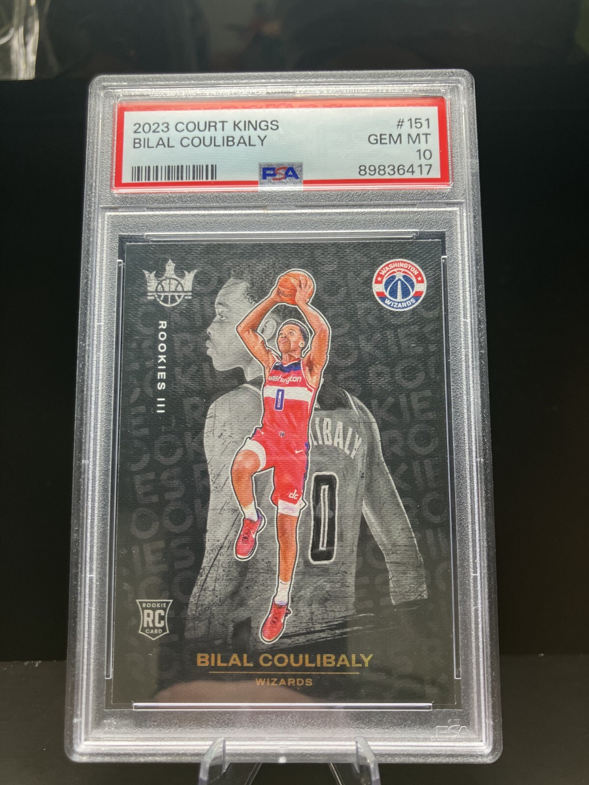 2023-24 Panini Court Kings #8 Bilal Coulibaly Works in Progress PSA 10