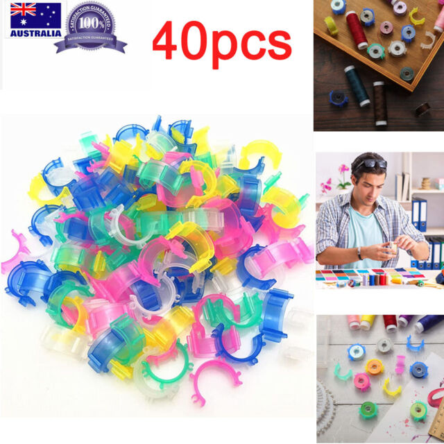 40pc Sewing Thread Bobbin Holder Clamp Clips Bobbin Buddies Great For Embroidery 40pc Sewing Thread Bobbin Holder Clamp Clips Bobbin Buddies Great For Embroidery