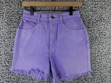 PS Gitano Cut Off Jean Shorts Purple Wash-High Waist/Mom Waist 26